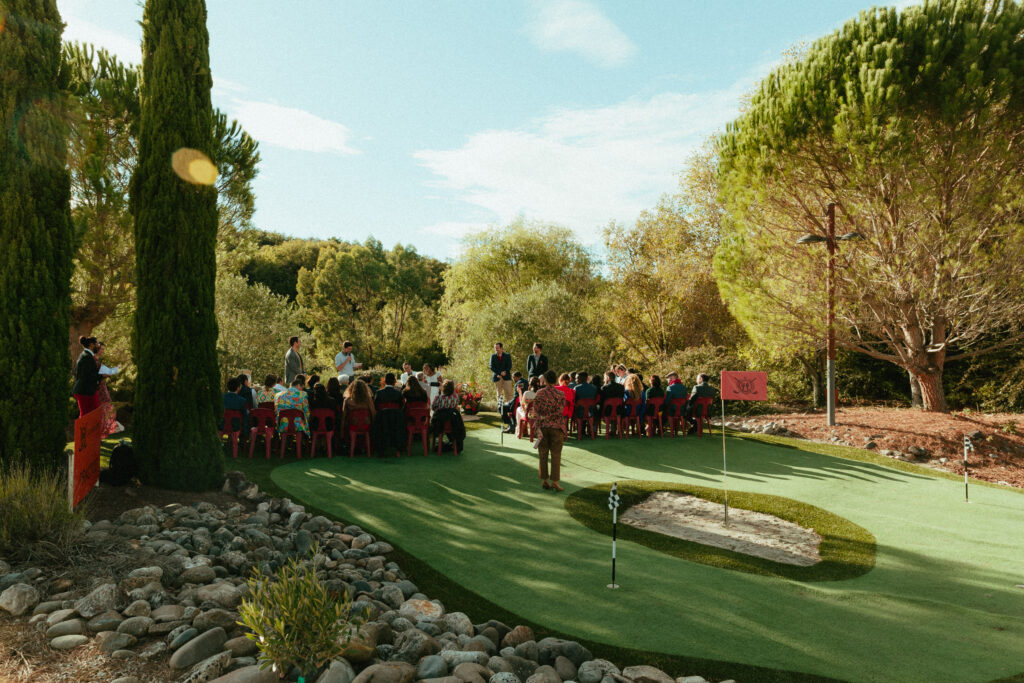 ceremonie laique dans le golf des jardins d'enzo